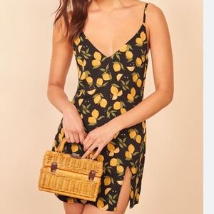 Reformation Marlowe Dress in Lemon Drop
